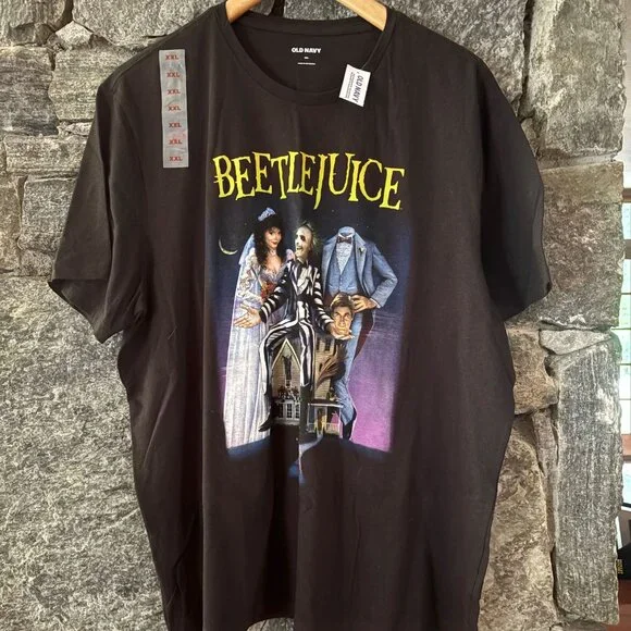 MENS BLACK BEETLEJUICE T-SHIRT SIZE: XXL - 2 SHIRTS AVAILABLE - BOTH NWT - Picture 1 of 2